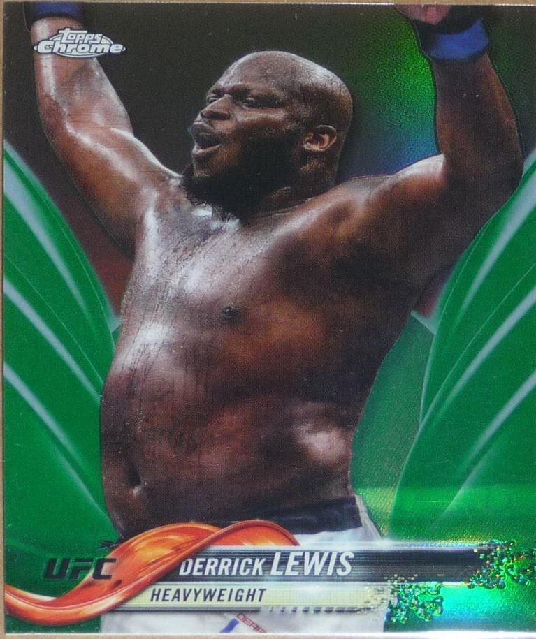 Derrick Lewis 2018 Topps Chrome UFC Base #43 Green