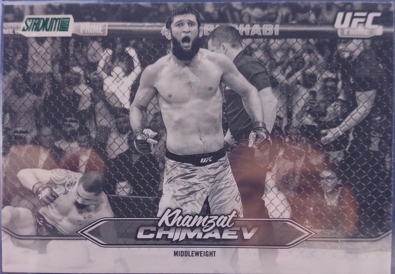 Khamzat Chimaev 2025 Topps Stadium Club UFC Base #90 Black & White