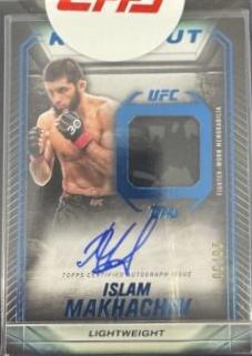 Islam Makhachev 2024 Topps Knockout UFC Knockout Autograph Relics #KAR-IMV Blue