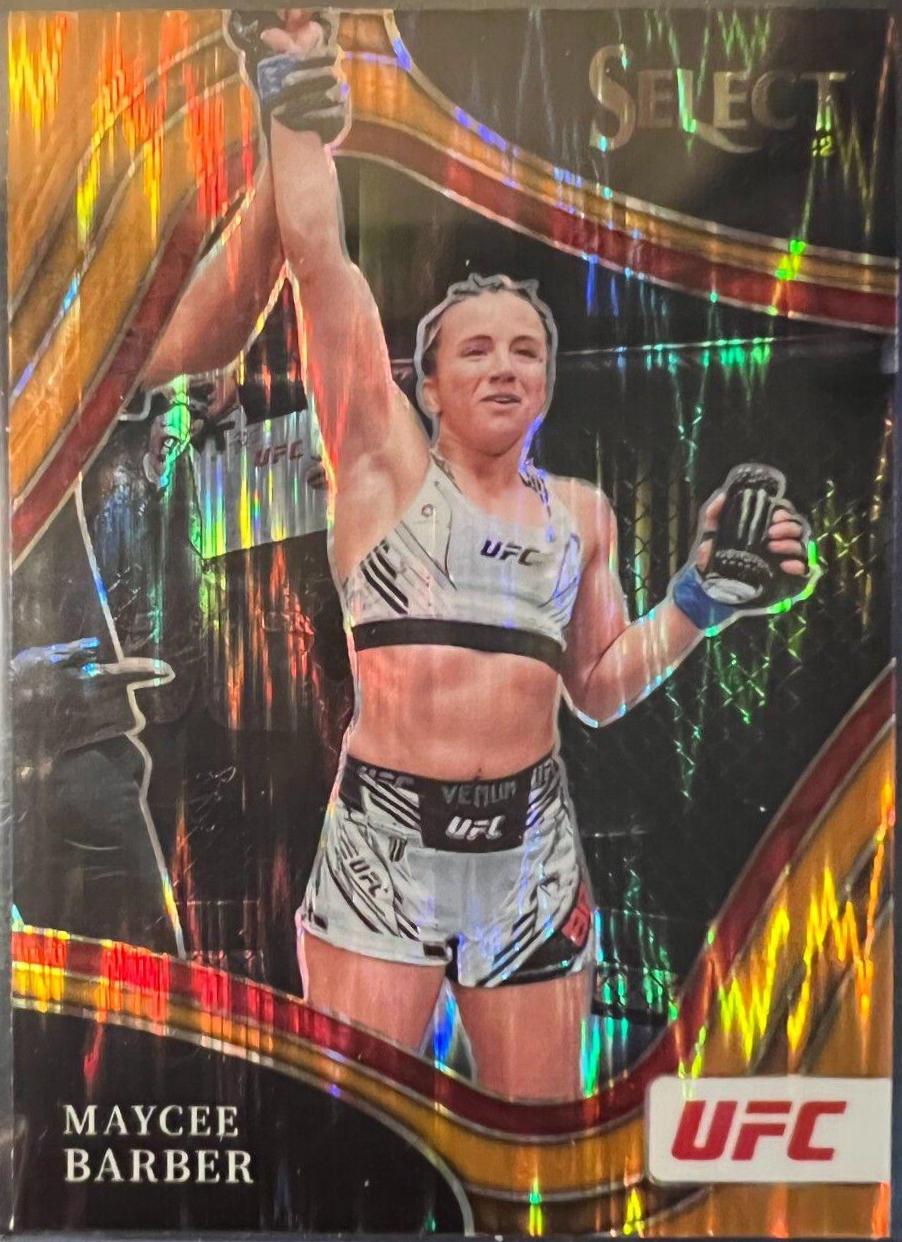 Maycee Barber 2022 Panini Select UFC Octagonside #240 Orange Flash