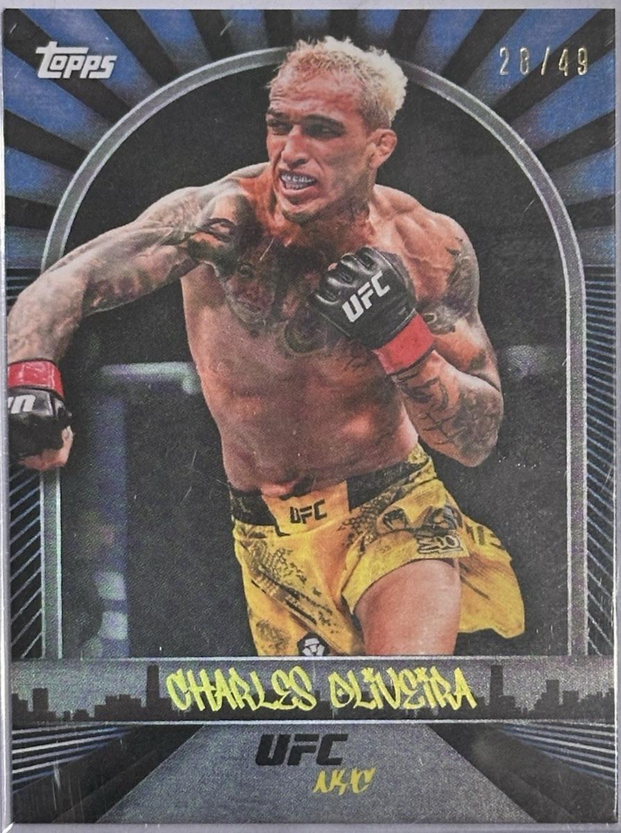 Charles Oliveira 2024 Topps UFC NYC Base #3 Blue