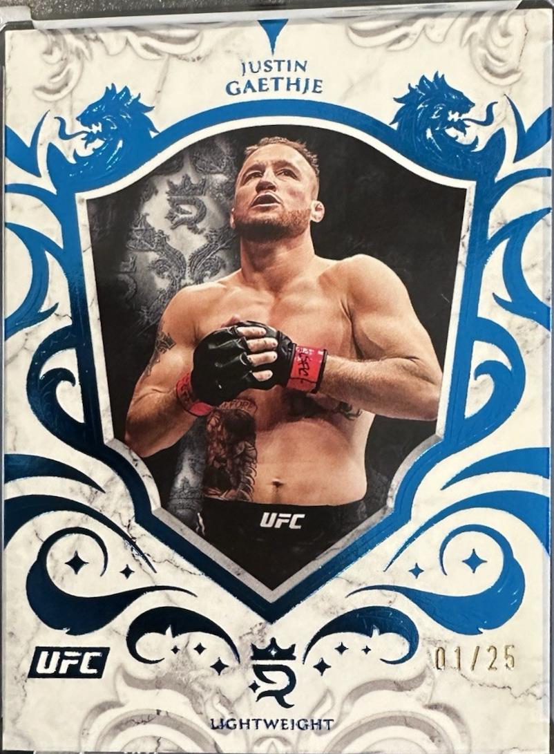 Justin Gaethje 2025 Topps Royalty UFC Base #42 Blue