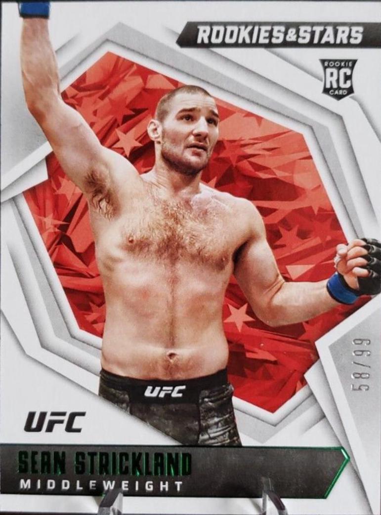 Sean Strickland 2022 Panini Chronicles UFC Base Rookies and Stars #186 Green