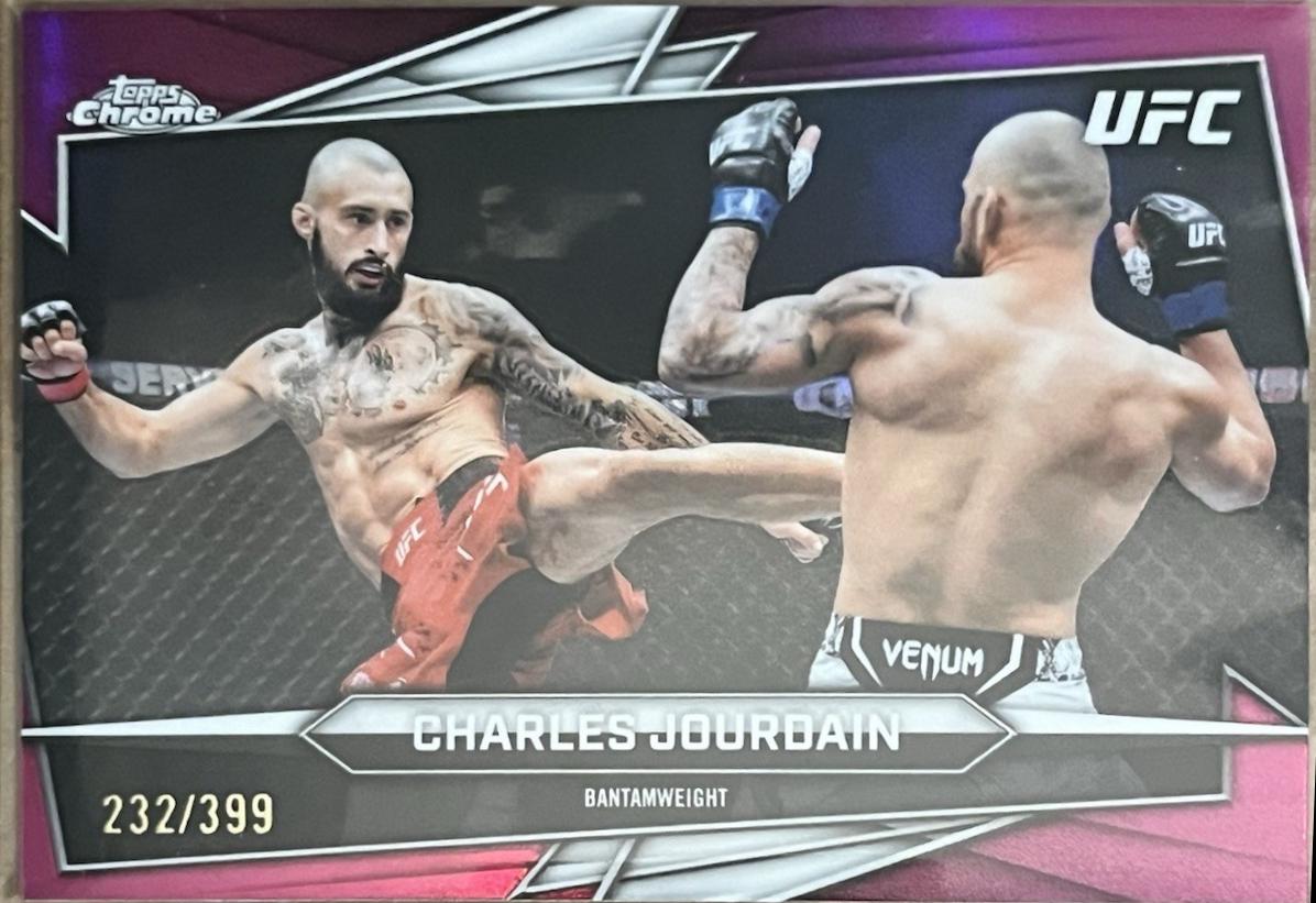 Charles Jourdain 2026 Topps Chrome UFC Base #169 Green Refractor