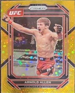 Arnold Allen 2023 Panini Prizm Under Card UFC Base #191 Gold