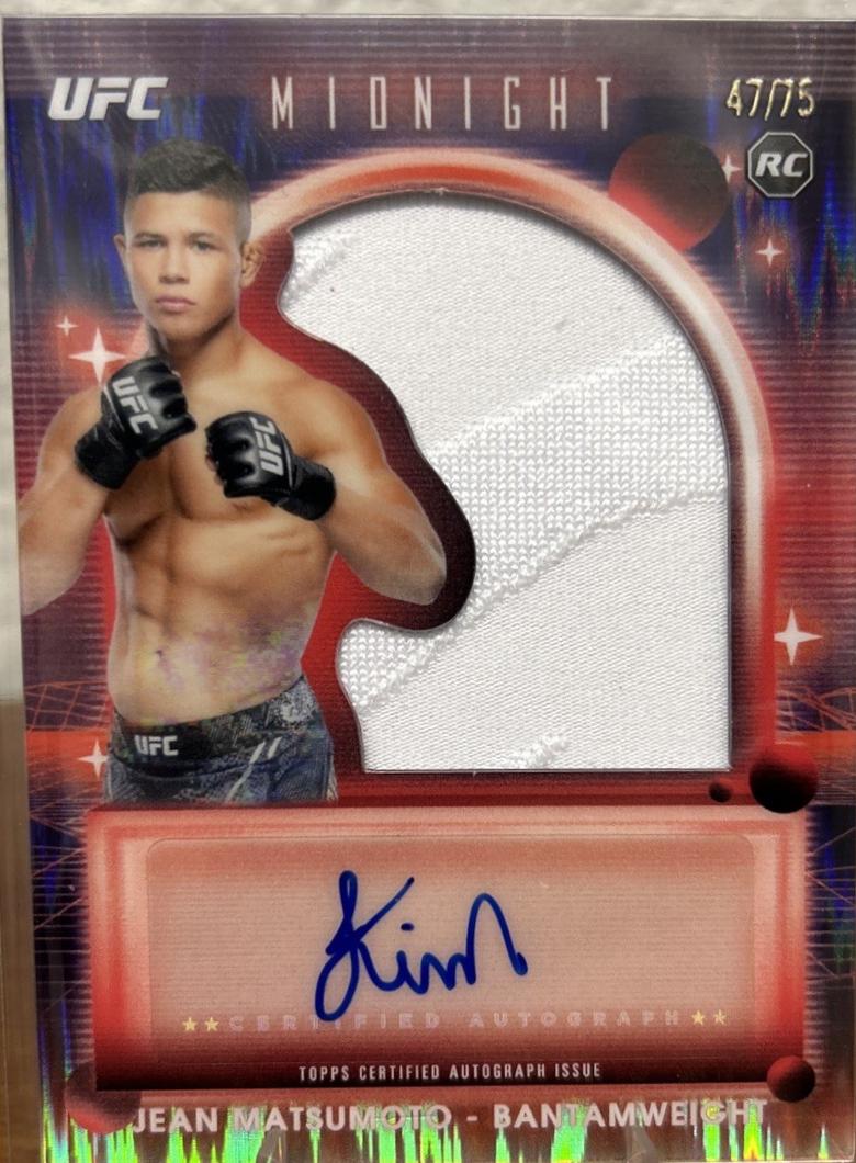 Jean Matsumoto 2025 Topps Midnight UFC Rookie Relic Autographs #RRA-JO Daybreak