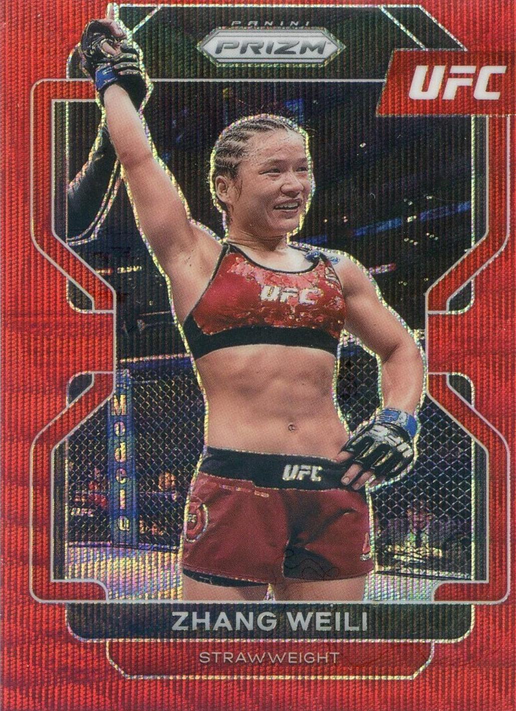 Zhang Weili 2022 Panini Prizm UFC Base #122 Ruby Wave