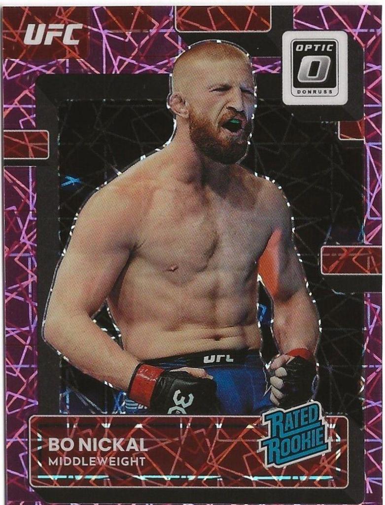 Bo Nickal 2023 Panini Donruss Optic UFC Base #120 Pink Velocity