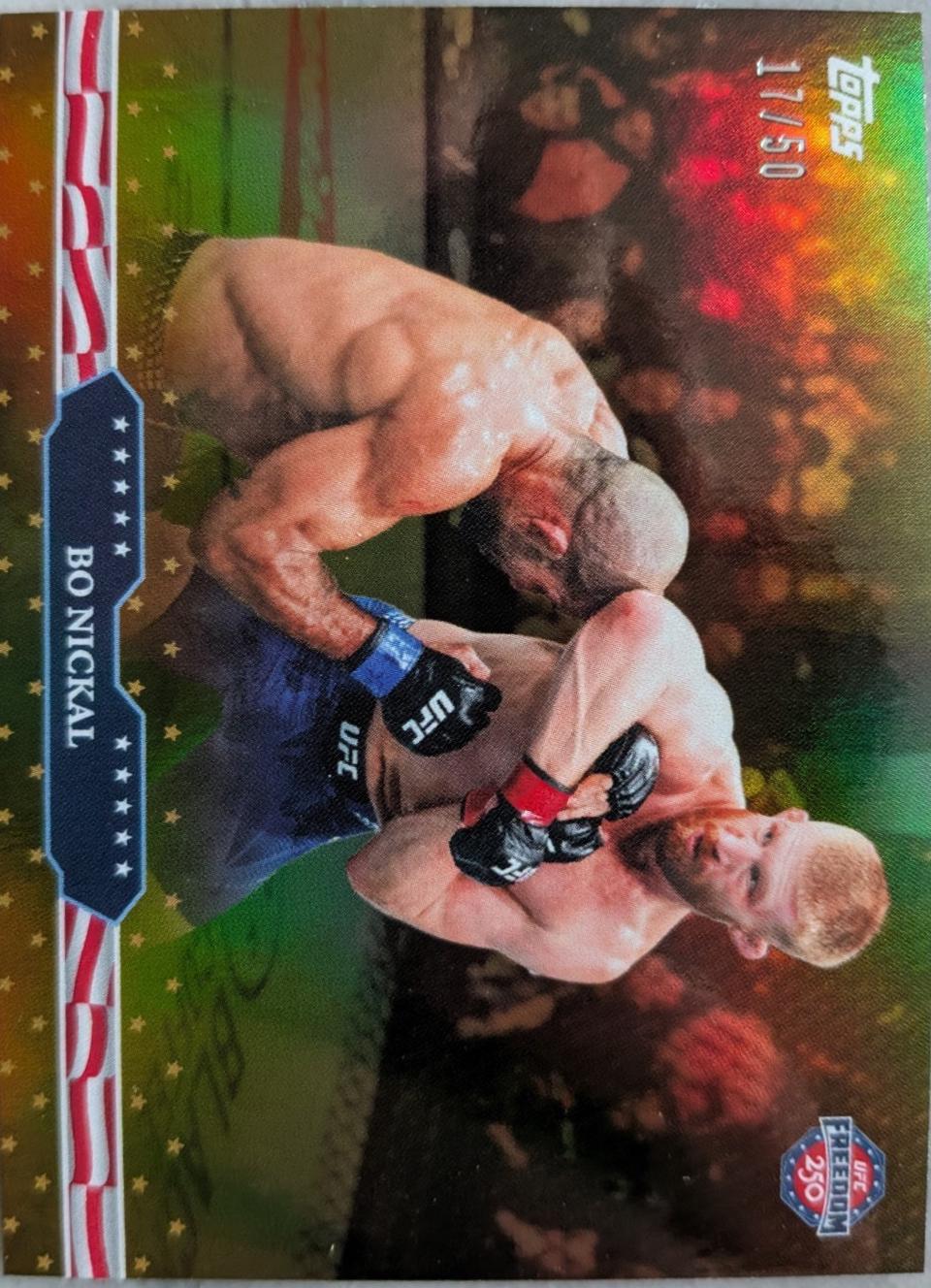 Bo Nickal 2026 Topps UFC Freedom 250 Base #17 Gold