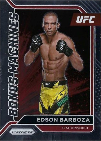 Edson Barboza 2022 Panini Prizm UFC Bonus Machines #1 Black Prizm