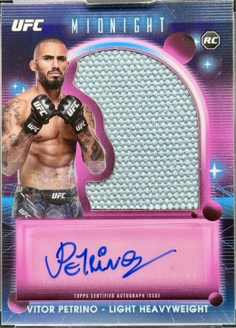 Vitor Petrino 2025 Topps Midnight UFC Rookie Relic Autographs #RRA-VP Daybreak