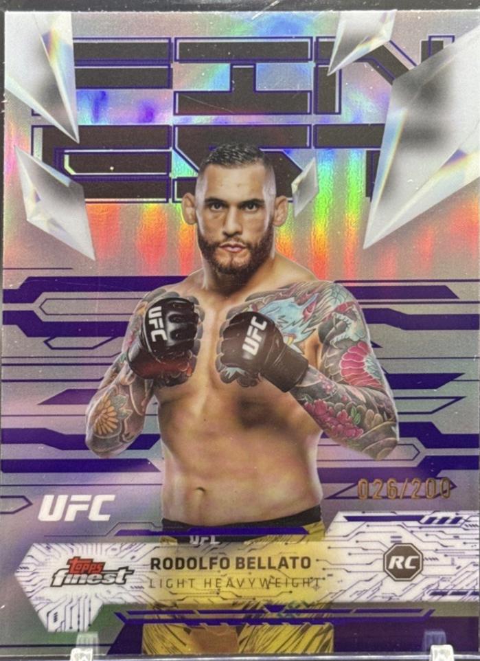 Rodolfo Bellato 2025 Topps Finest UFC Base Uncommon #171 Purple Refractor