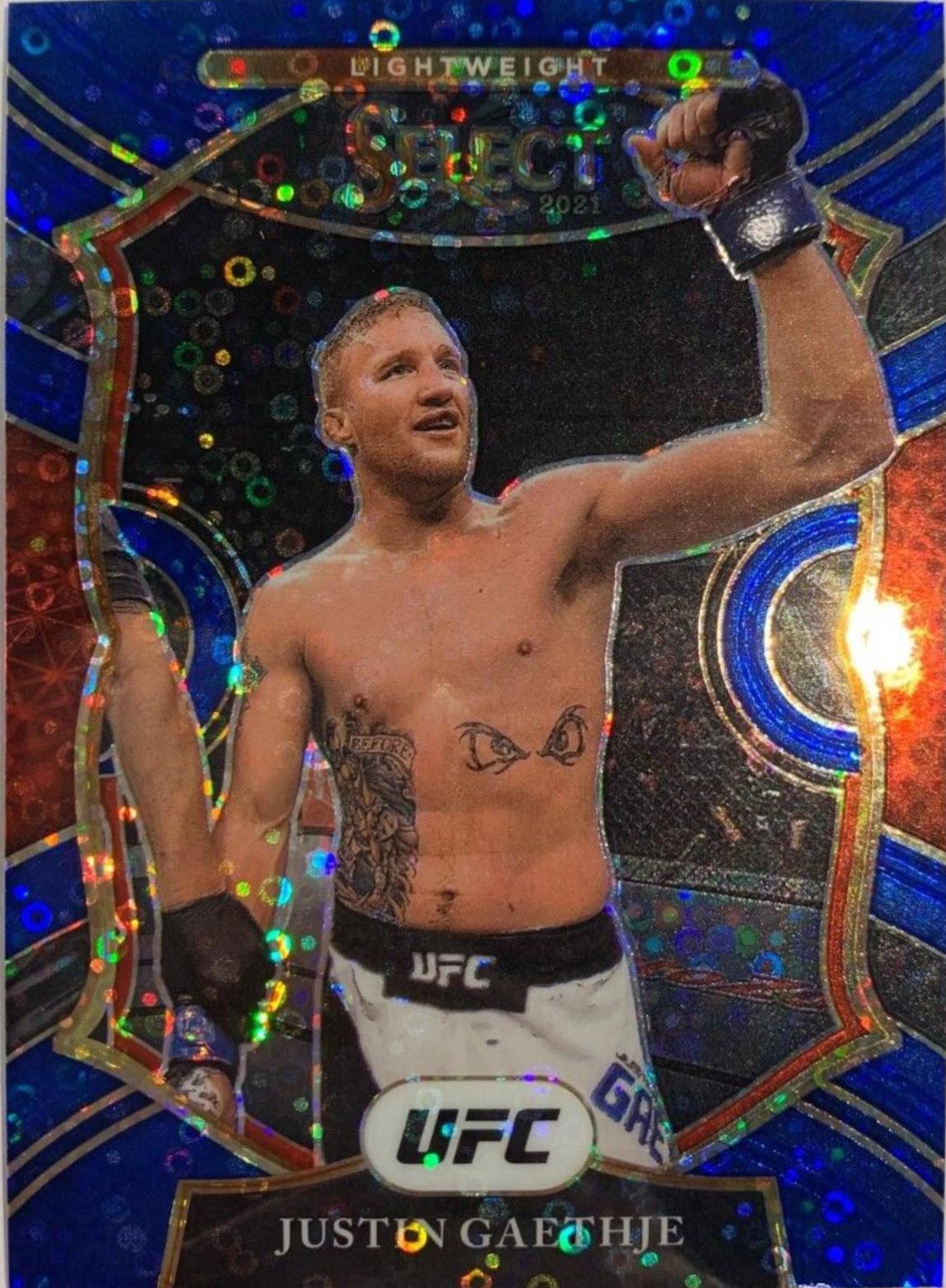 Justin Gaethje 2021 Panini Select UFC Concourse #95 Blue Disco