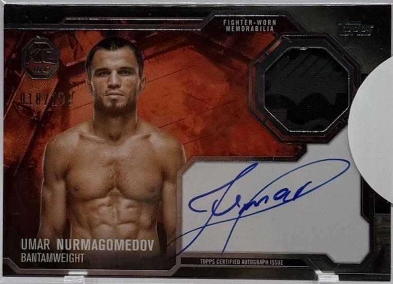 Umar Nurmagomedov 2025 Topps Knockout UFC Knockout Autograph Relics #KAR-UN Red