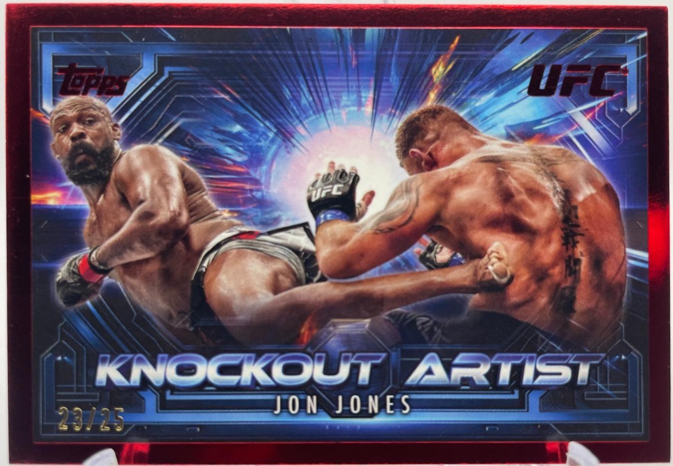 Jon Jones 2025 Topps Knockout UFC Knockout Artists #KA-3 Red
