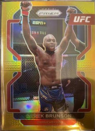 Derek Brunson 2022 Panini Prizm UFC Base #191 Gold