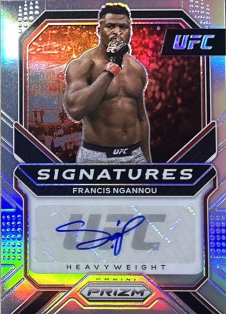 Francis Ngannou 2021 Panini Prizm UFC Signatures #11 Silver