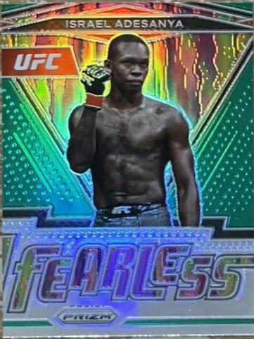 Israel Adesanya 2022 Panini Prizm UFC Fearless #1 Green