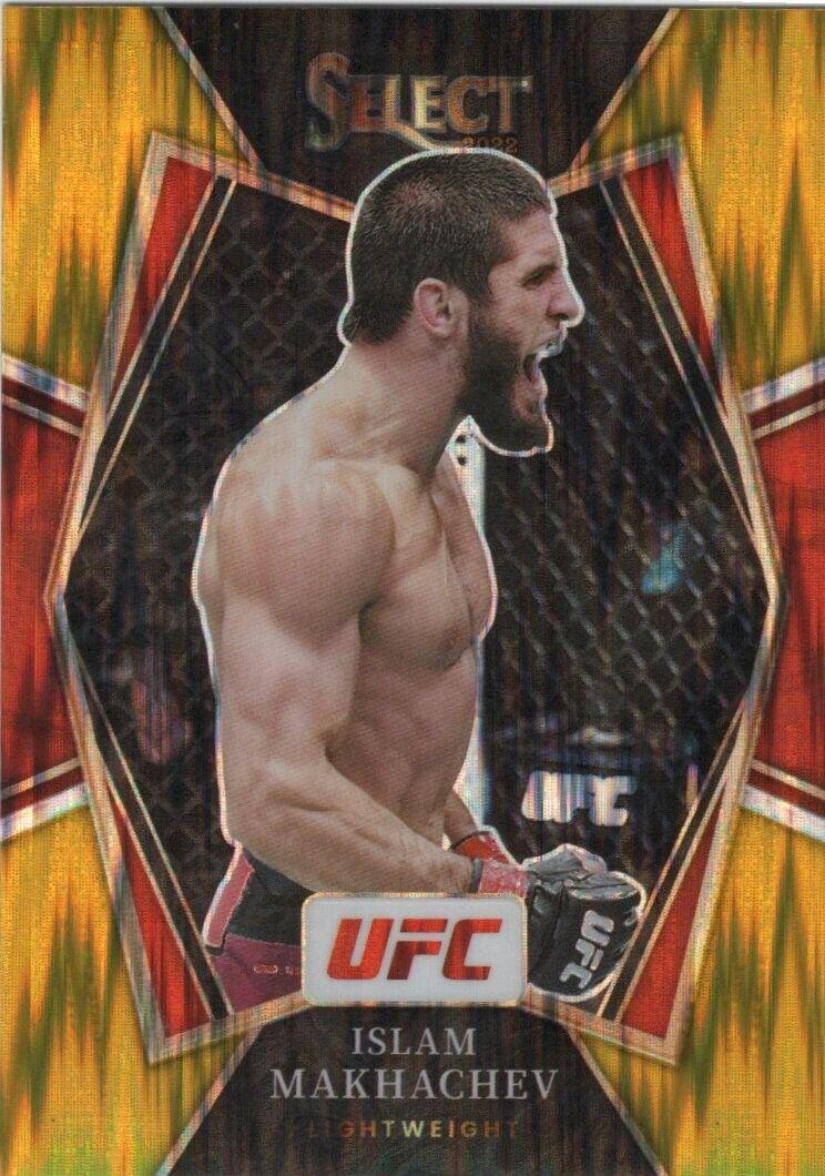 Islam Makhachev 2022 Panini Select UFC Premier Level #125 Gold Flash