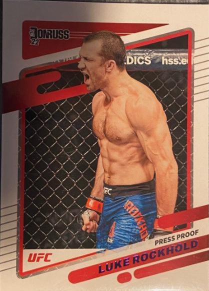 Luke Rockhold 2022 Panini Donruss UFC Base #102 Press Proof Purple