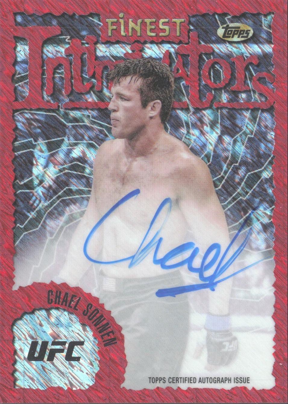 Chael Sonnen 2024 Topps Finest UFC Intimidators Autographs #IA-CSN Red Shimmer Refractor