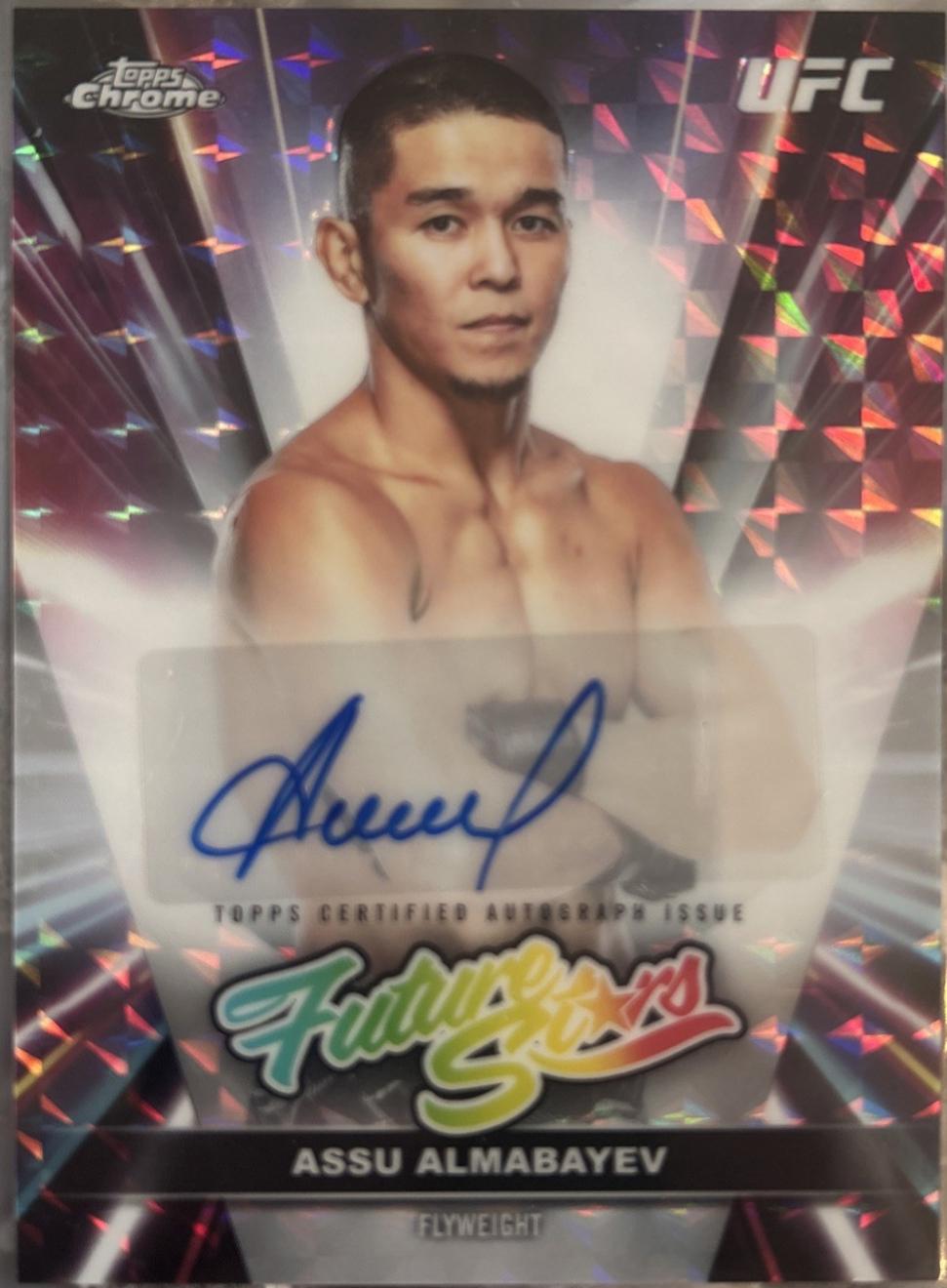 Assu Almabayev 2026 Topps Chrome UFC Future Stars Autographs #FSA-AA Geometric Refractor