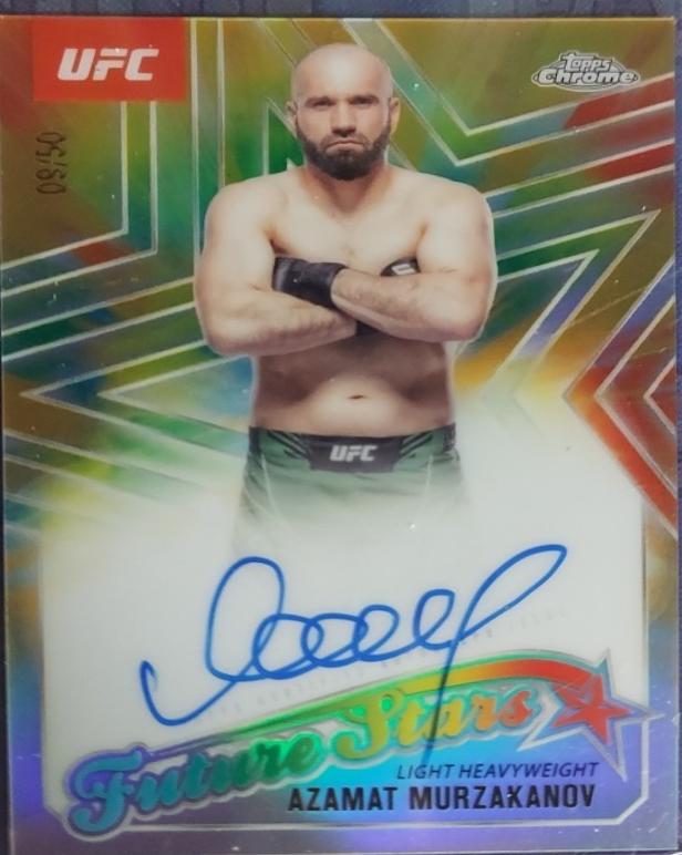 Azamat Murzakanov 2025 Topps Chrome UFC Future Stars Autographs #FSA-AM Gold Refractor