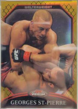 Georges St-Pierre 2011 Topps Finest UFC Base #100 Gold Refractor