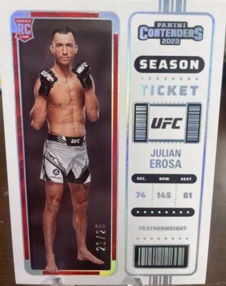 Julian Erosa 2023 Panini Chronicles UFC Base Contenders Season Ticket #107 Silver