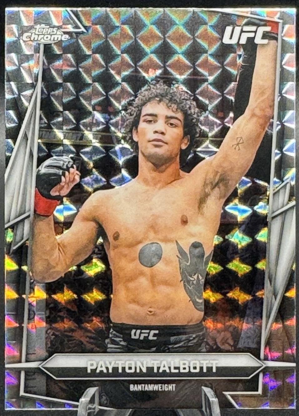Payton Talbott 2026 Topps Chrome UFC Base #17 Purple Geometric Refractor