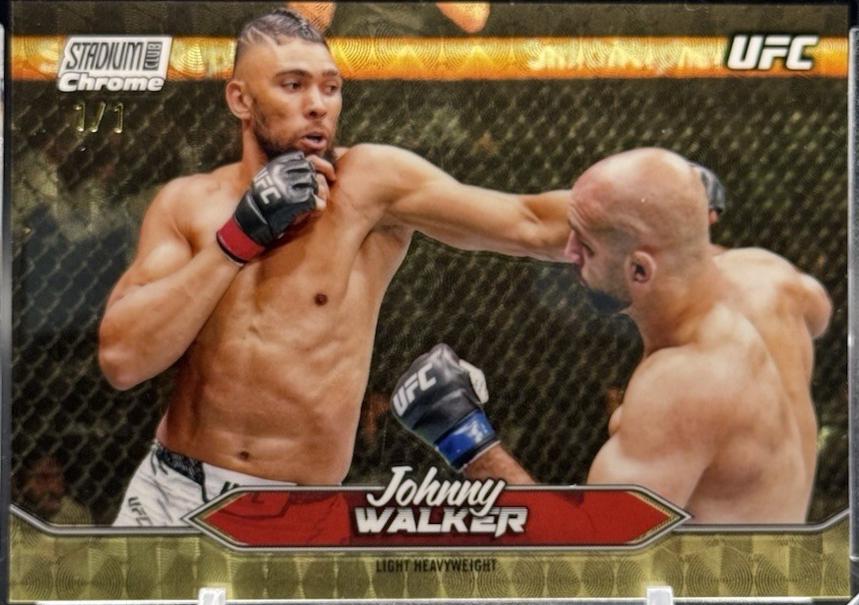 Johnny Walker 2025 Topps Stadium Club UFC Base Chrome #C-66 Pearl White Refractor