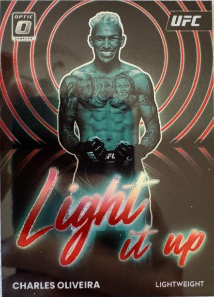 Charles Oliveira 2023 Panini Donruss Optic UFC Light It Up #3 Red