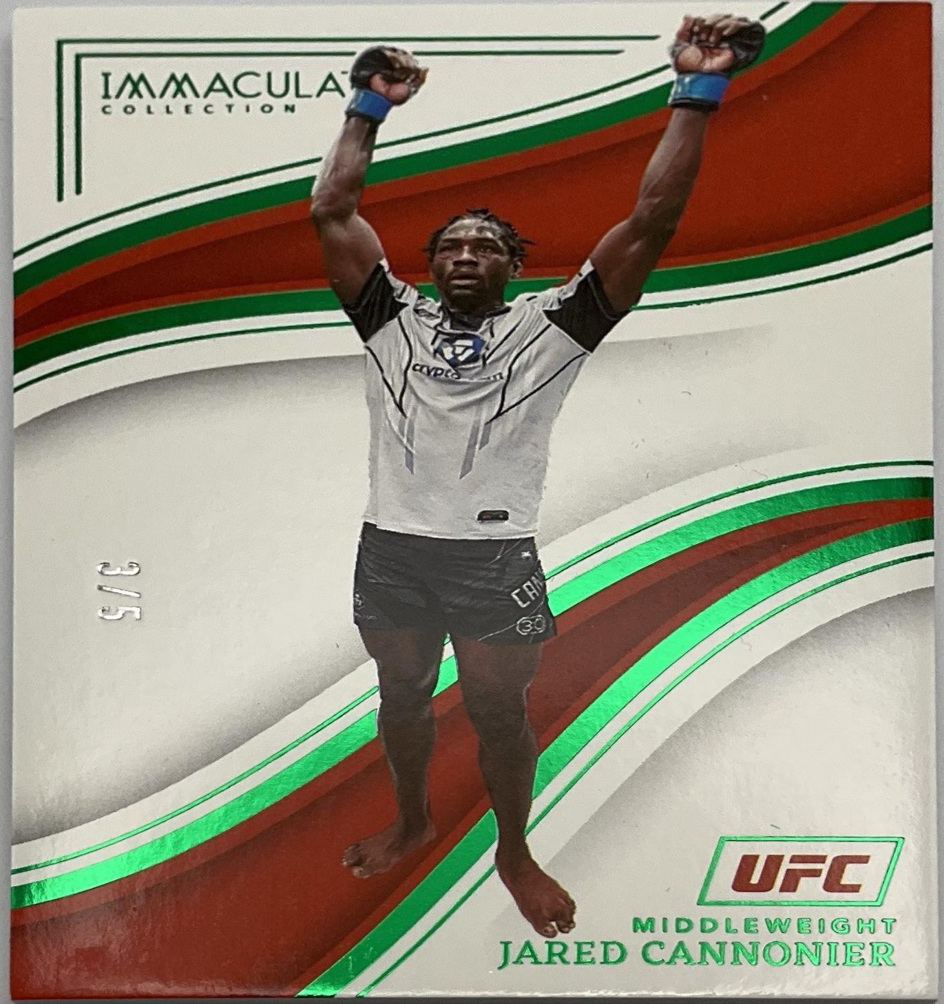 Jared Cannonier 2023 Panini Immaculate Collection UFC Base #88 Green