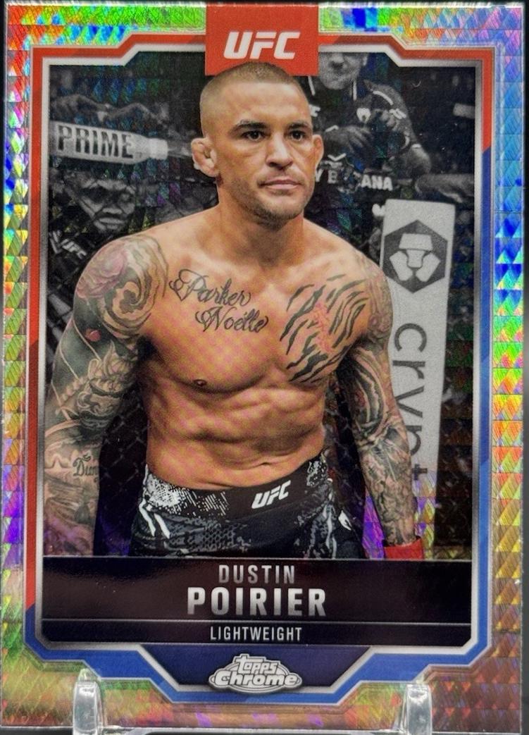 Dustin Poirier 2025 Topps Chrome UFC Base #7 Prism Refractor