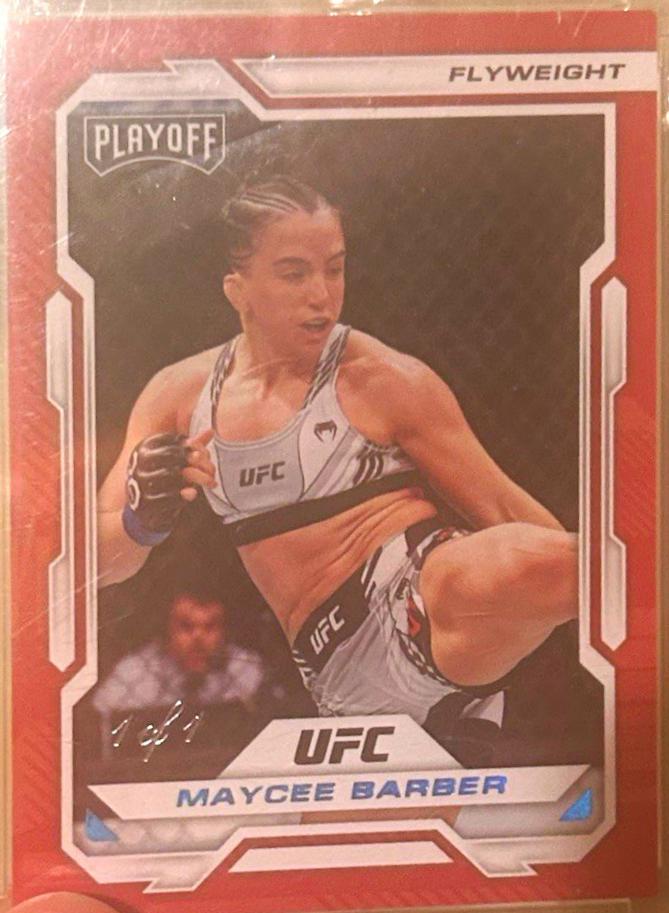 Maycee Barber 2023 Panini Chronicles UFC Base Playoff #168 Platinum