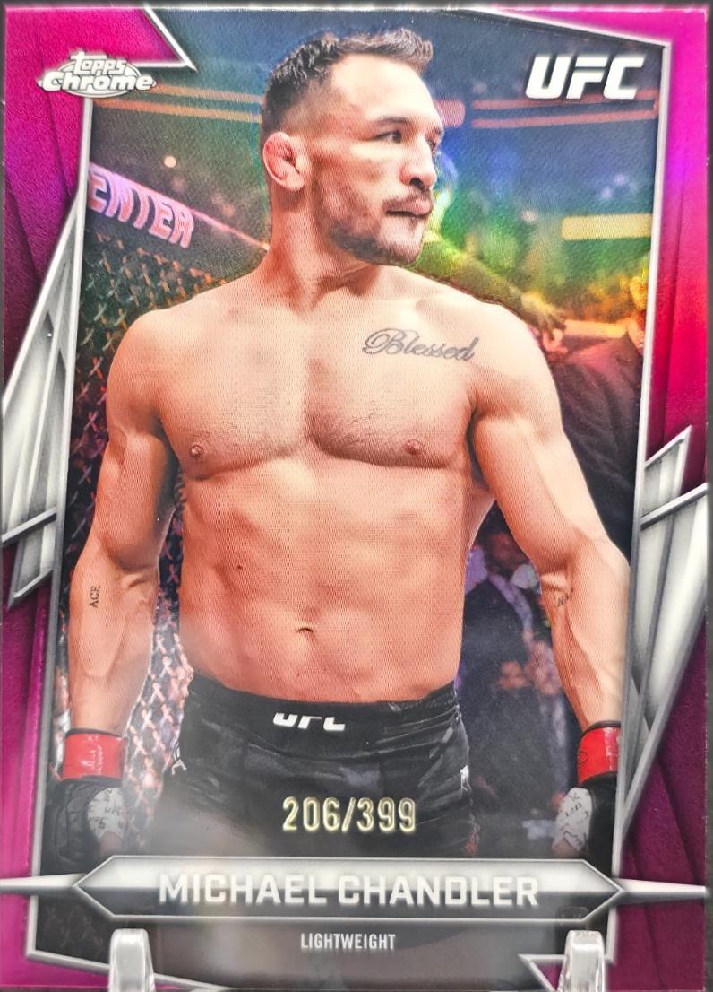 Michael Chandler 2026 Topps Chrome UFC Base #159 Magenta Refractor