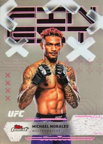 Michael Morales 2025 Topps Finest UFC Base Common #6 Superfractor
