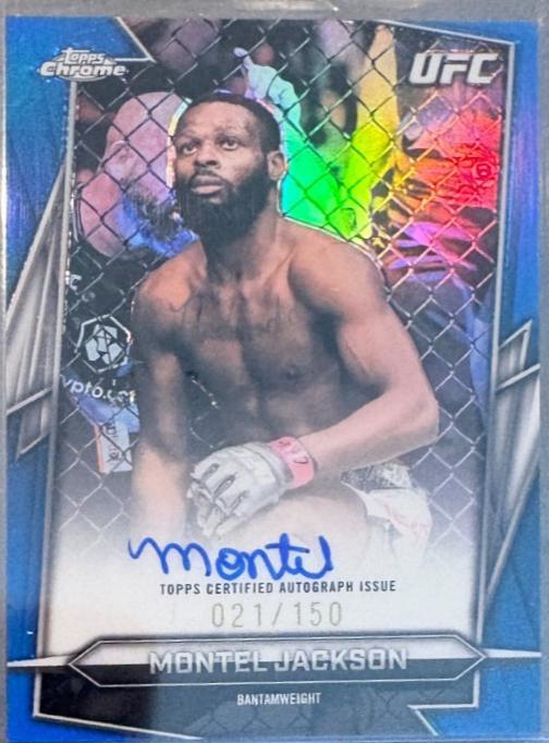 Montel Jackson 2026 Topps Chrome UFC Base Autographs #BAV-MJ Blue Refractor