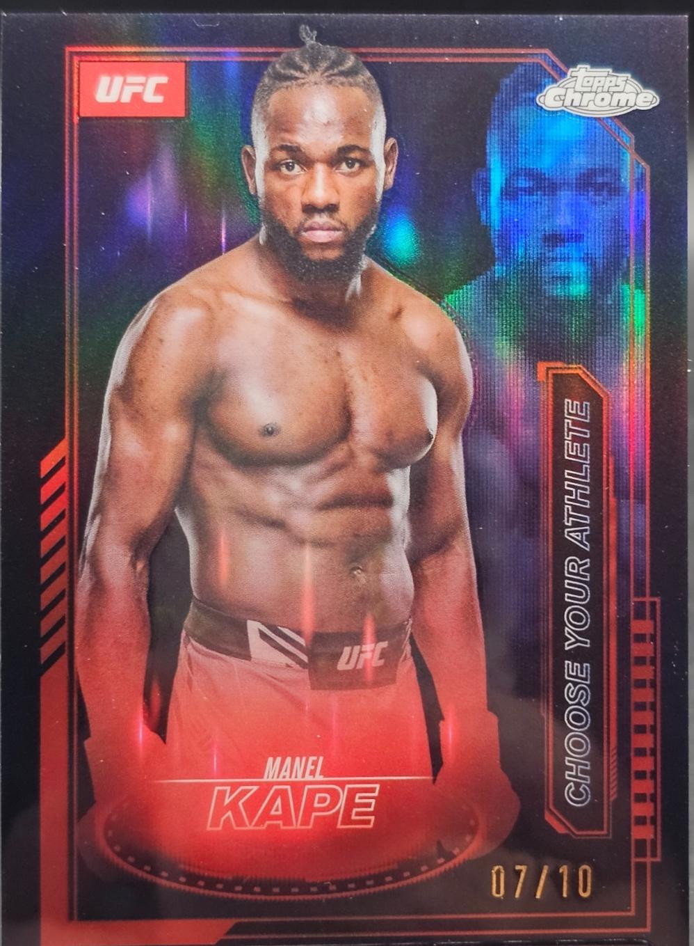 Manel Kape 2025 Topps Chrome UFC Mission Control #MCL-4 Geometric Purple Refractor