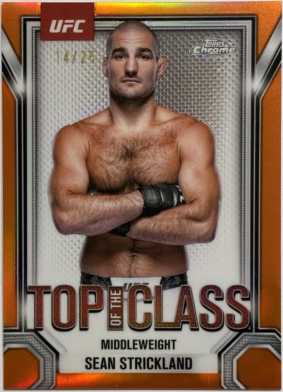 Sean Strickland 2025 Topps Chrome UFC Top of the Class #TTC-5 Orange