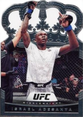 Israel Adesanya 2021 Panini Chronicles UFC Base Crown Royale #12 Red