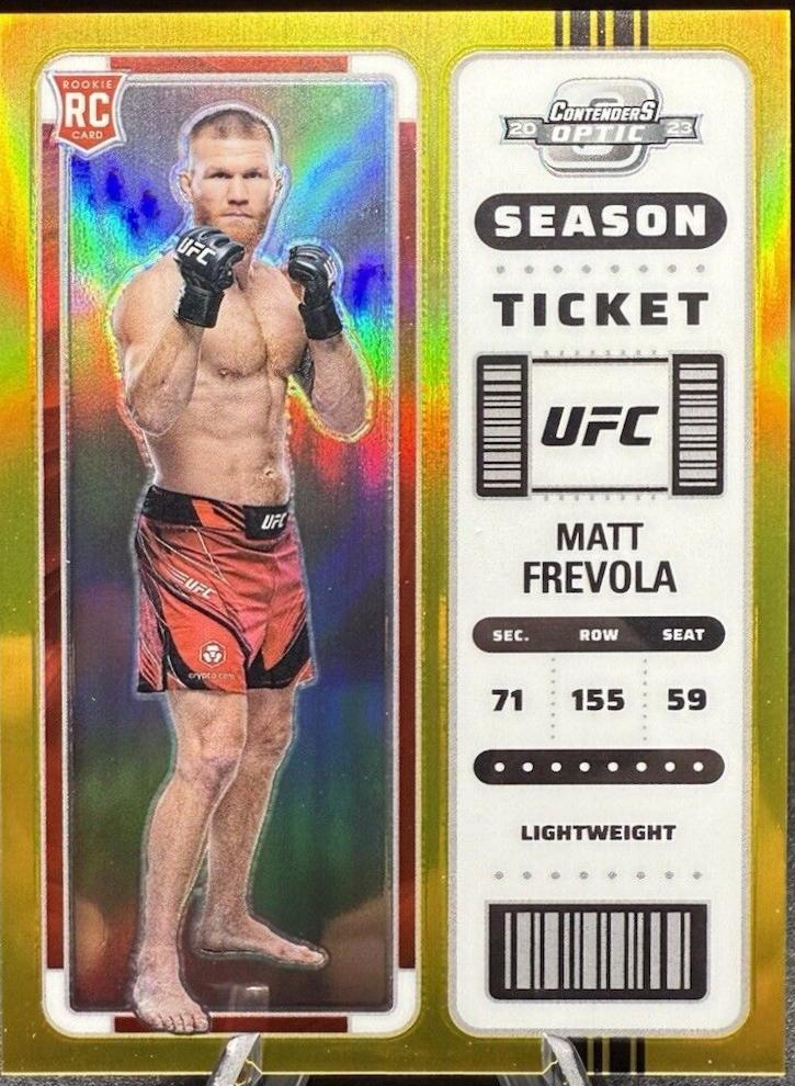 Matt Frevola 2023 Panini Chronicles UFC Base Contenders Optic Season Ticket #351 Gold