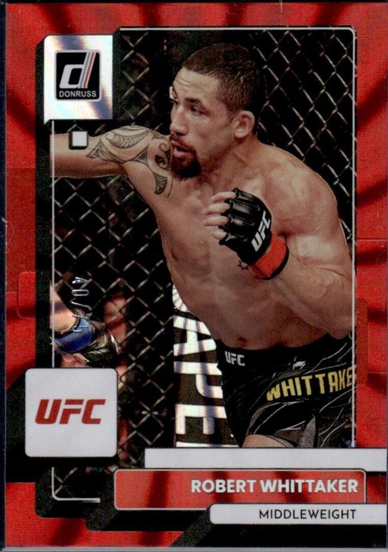 Robert Whittaker 2023 Panini Donruss UFC Base #187 Red Laser