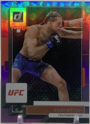 Brian Ortega 2023 Panini Donruss UFC Base #98 Purple Flood