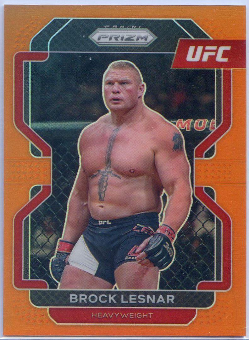 Brock Lesnar 2022 Panini Prizm UFC Base #159 Orange