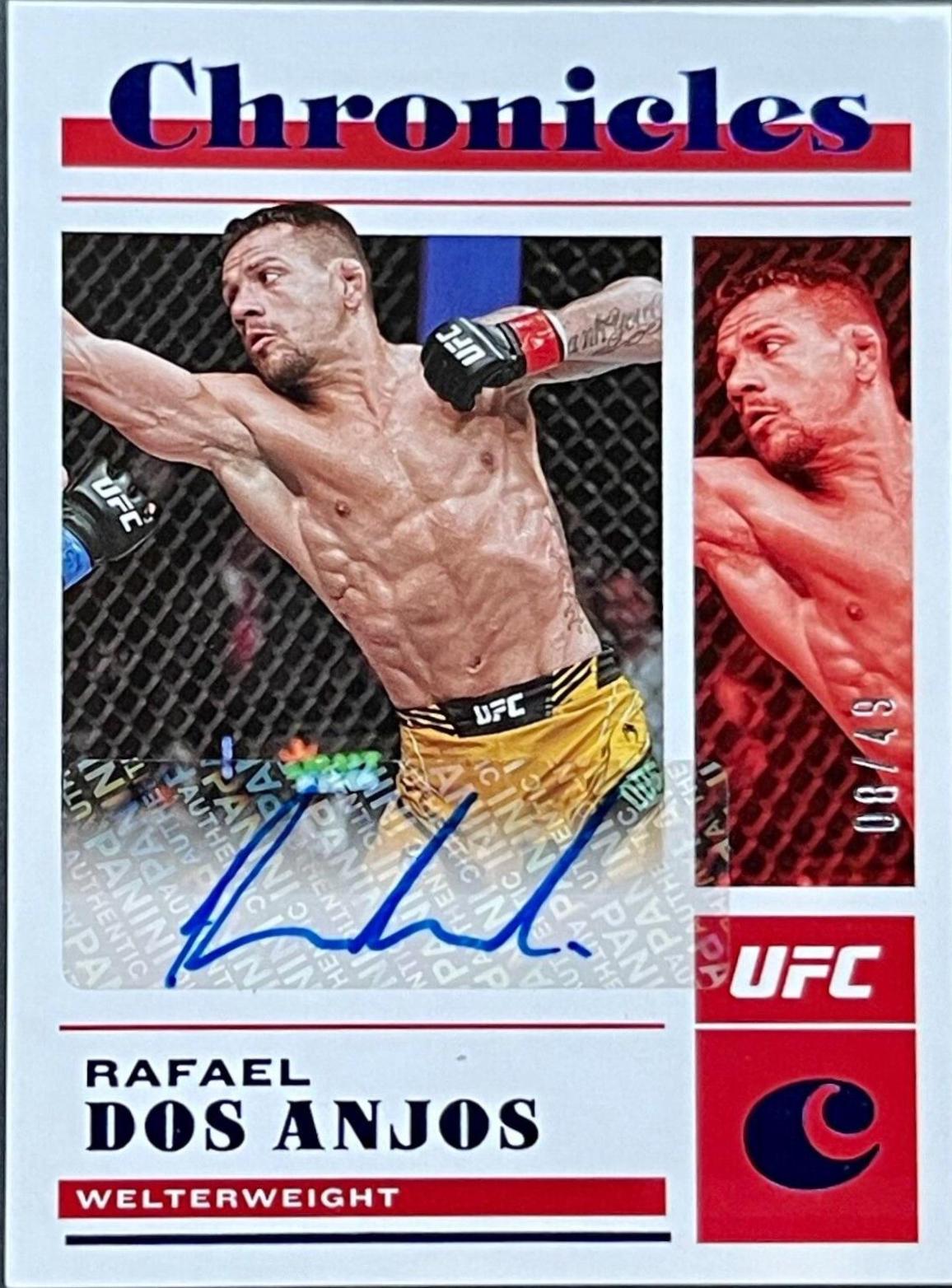 Rafael Dos Anjos 2023 Panini Chronicles UFC Chronicles Signatures #3 Blue