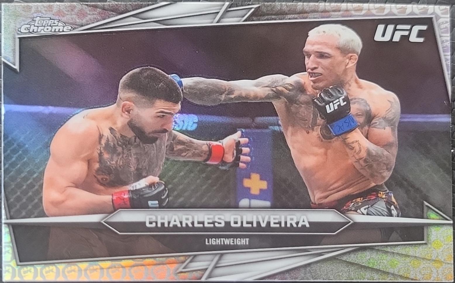 Charles Oliveira 2026 Topps Chrome UFC Base #150 UFC Glove Refractor