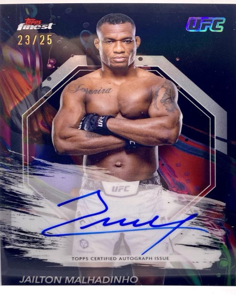 Jailton Almeida 2024 Topps Finest UFC Finest Autographs #FA-JNA Black Refractor