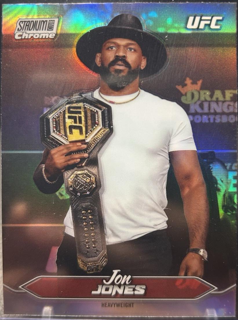 Jon Jones 2025 Topps Stadium Club UFC Base Chrome #C-100 Refractor