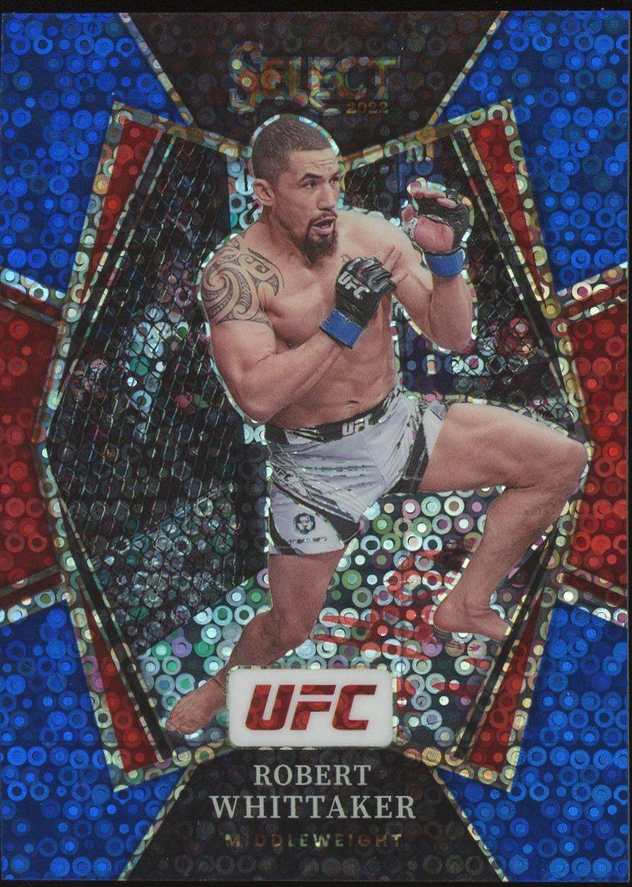 Robert Whittaker 2022 Panini Select UFC Premier Level #123 Blue Disco